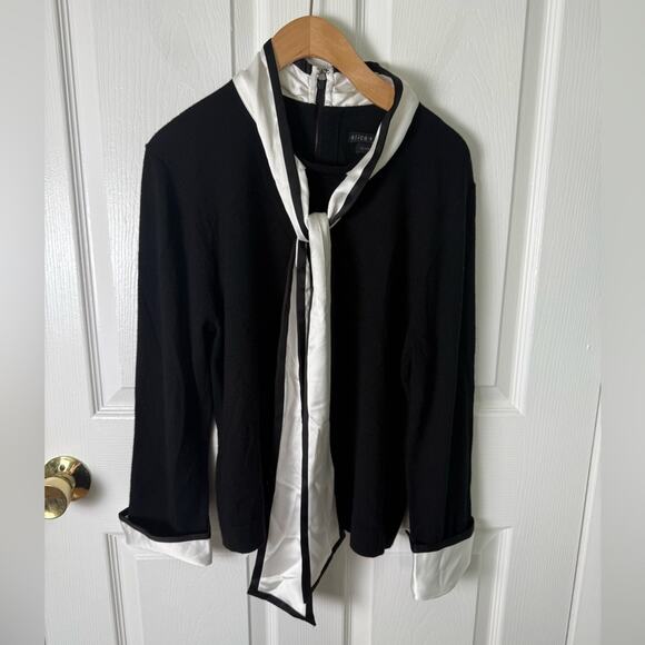 Alice + Olivia Zani Bow Collar Sweater XL - Picture 2 of 11